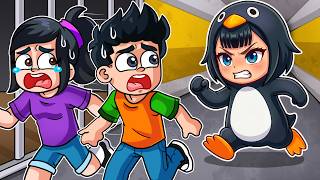 ESCAPA DE LA PRISION DE GUGU GAGA PENGUIN EN ROBLOX | ADRI SF
