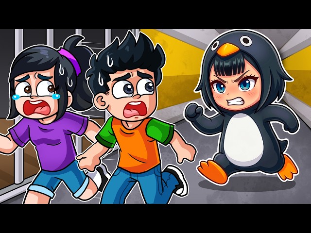 ESCAPA DE LA PRISION DE GUGU GAGA PENGUIN EN ROBLOX | ADRI SF