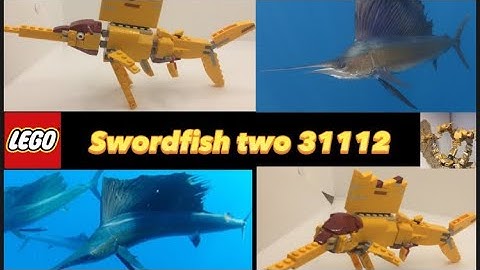 Lego alternative build swordfish with two lego 31112 wild lion sets #lego #animals #sea #marlins