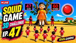 🔴Live squid game 🫎 🥷 | 3d challange 😳| rivn.gaming 🫴 Ep47