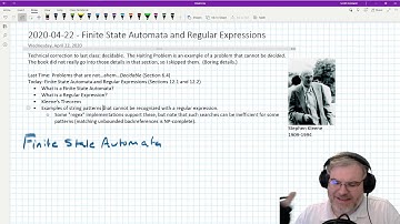 2020 04 22 Discrete Math - Finite State Automata and Regular Expressions