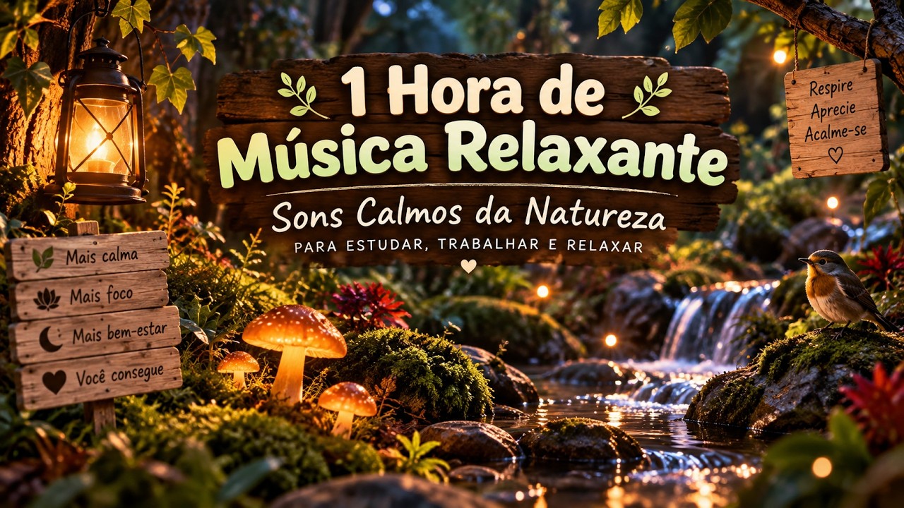 1 Hora de Música Relaxante 🌿 Sons Calmos da Natureza para Estudar ...