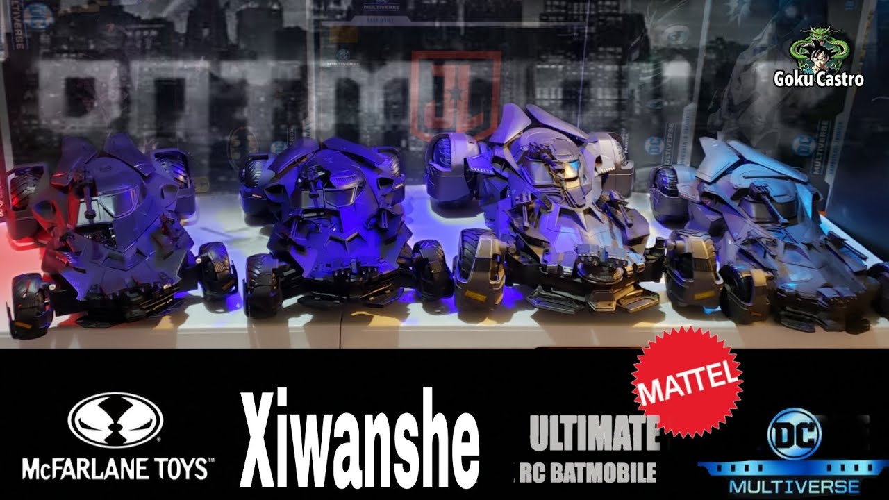 Batmobile Xiwanshe 🆚 Mcfarlane Toys 🆚 Mattel Multiverse 🆚 Mattel Ultimate  #review #comparison 
