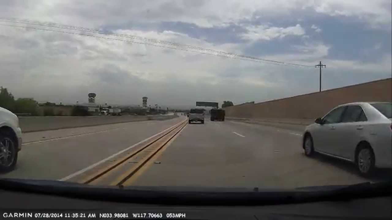 Semi Truck loses wheels on the 71 freeway. YouTube