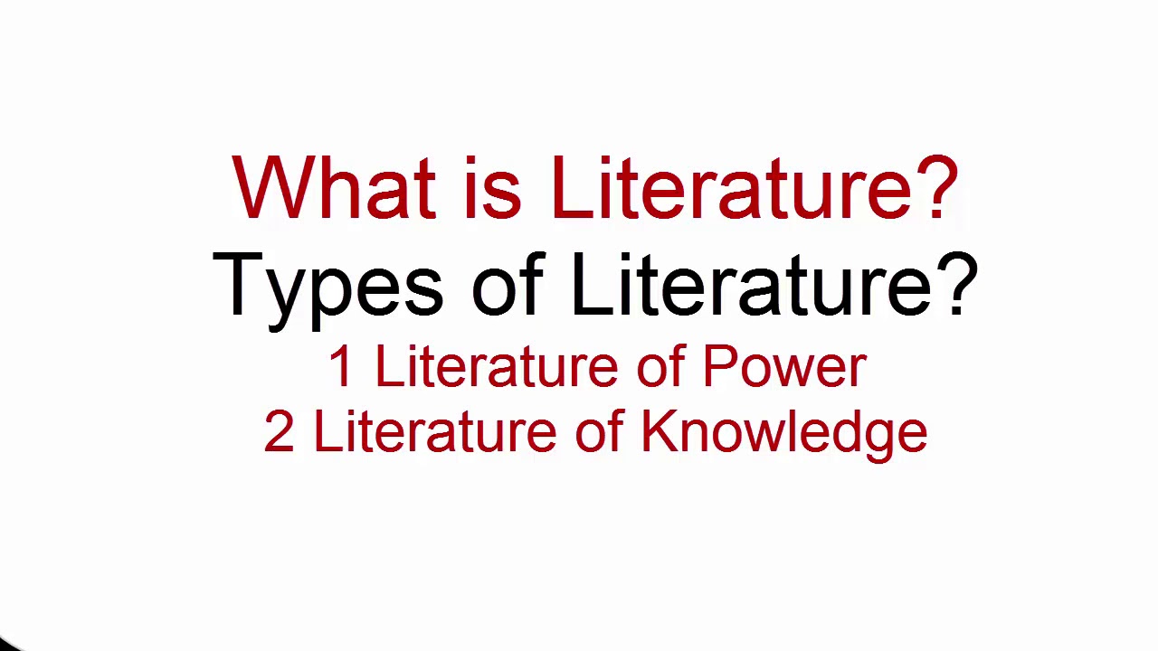 research two definitions of literature