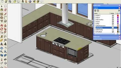 SketchUp Kitchen Design using Dynamic Component Cabinets (Part 2 of 3)