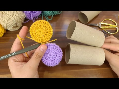 VERY NICE IDEA !😍Look what I did with the TOILET PAPER ROLL! MY GIRL WILL LOVE THIS! CROCHET RECYCLE