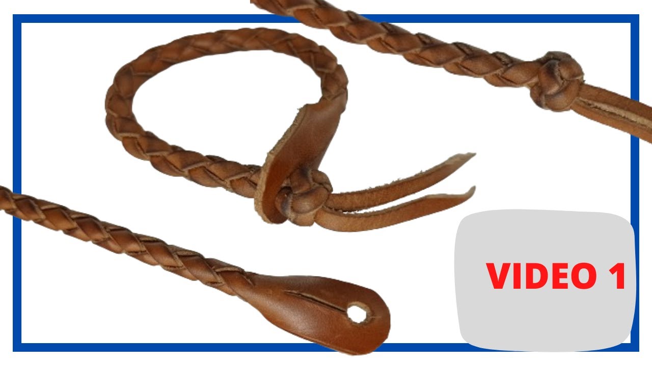 Tutorial Trenzar Cuero Crea una Pulsera Redonda con 4 Tientos o Cabos