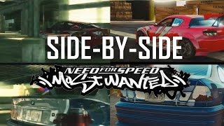 NEED FOR SPEED MOST WANTED INTRO RECREATED IN GTA 5 Side by side comparison