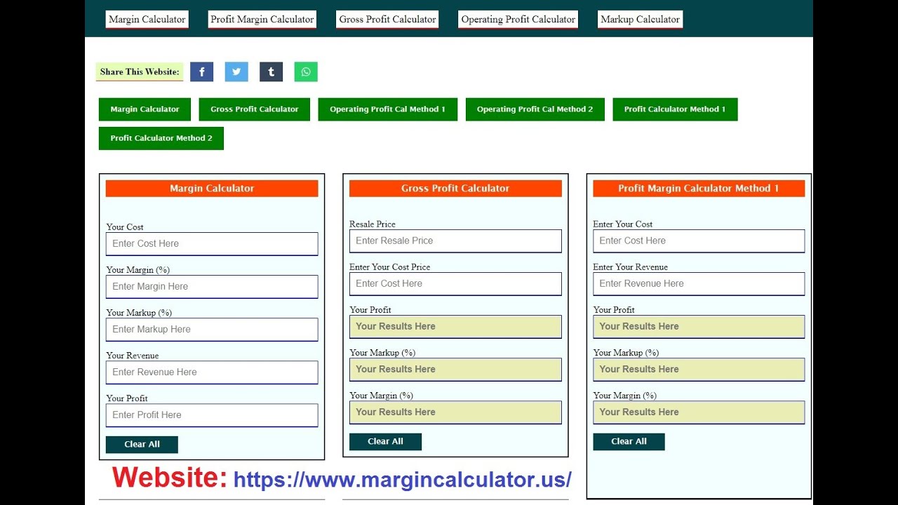 profit margin calculator