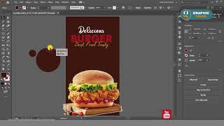 how to create a burger poster design idea | adobe illustrator tutorials