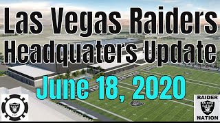 Las vegas raiders headquarters construction update taken on thursday,
june 18, 2020. the are supposed to be moving in hq this week according
t...