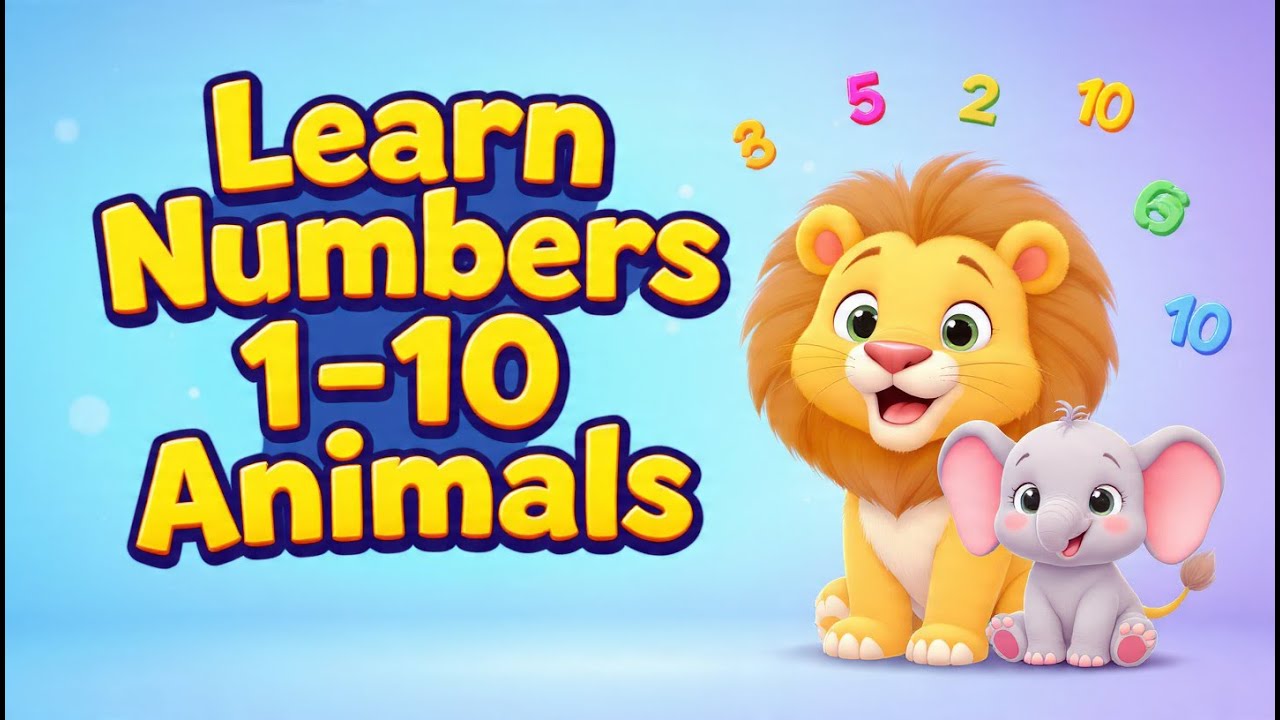 Learn Numbers 1 to 10 with Animals | Counting for Kids