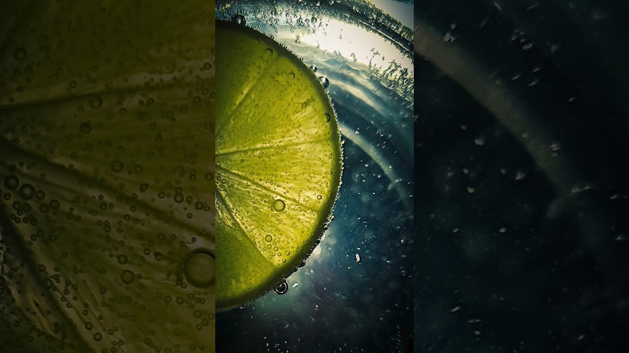 how to take cool and Creative photos with lemon and soda..