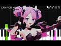Cry For Me WA WA WA - Ironmouse | EASY Piano Tutorial 