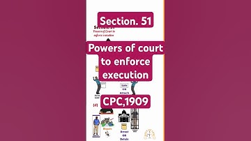 Section. 51💪💪⚖️👨‍⚖️⚖️ Powers of Court to enforce execution| CPC,1908 #shortvideo #shorts #civillaw