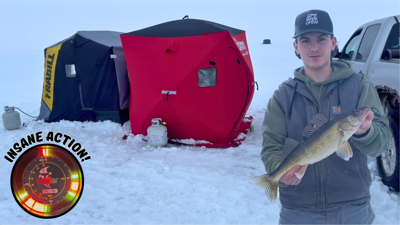 INSANE ACTION Ice Fishing on Lake of the Woods! - YouTube