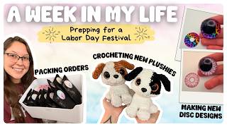 Festival Prep Week!🎉 Packing Orders, Crocheting Plushies & Designing Safety Eye Discs!✨