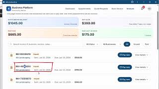 AACore Booking Invoice Payment Demo | Customer Reviews and Pays an Invoice