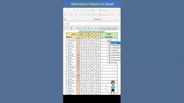 Excel Interview Question Attendance Report #excel #exceltips #exceltutorial #msexcel #microsoftexcel