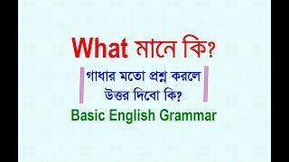 Use of "What" | Basic English Grammar