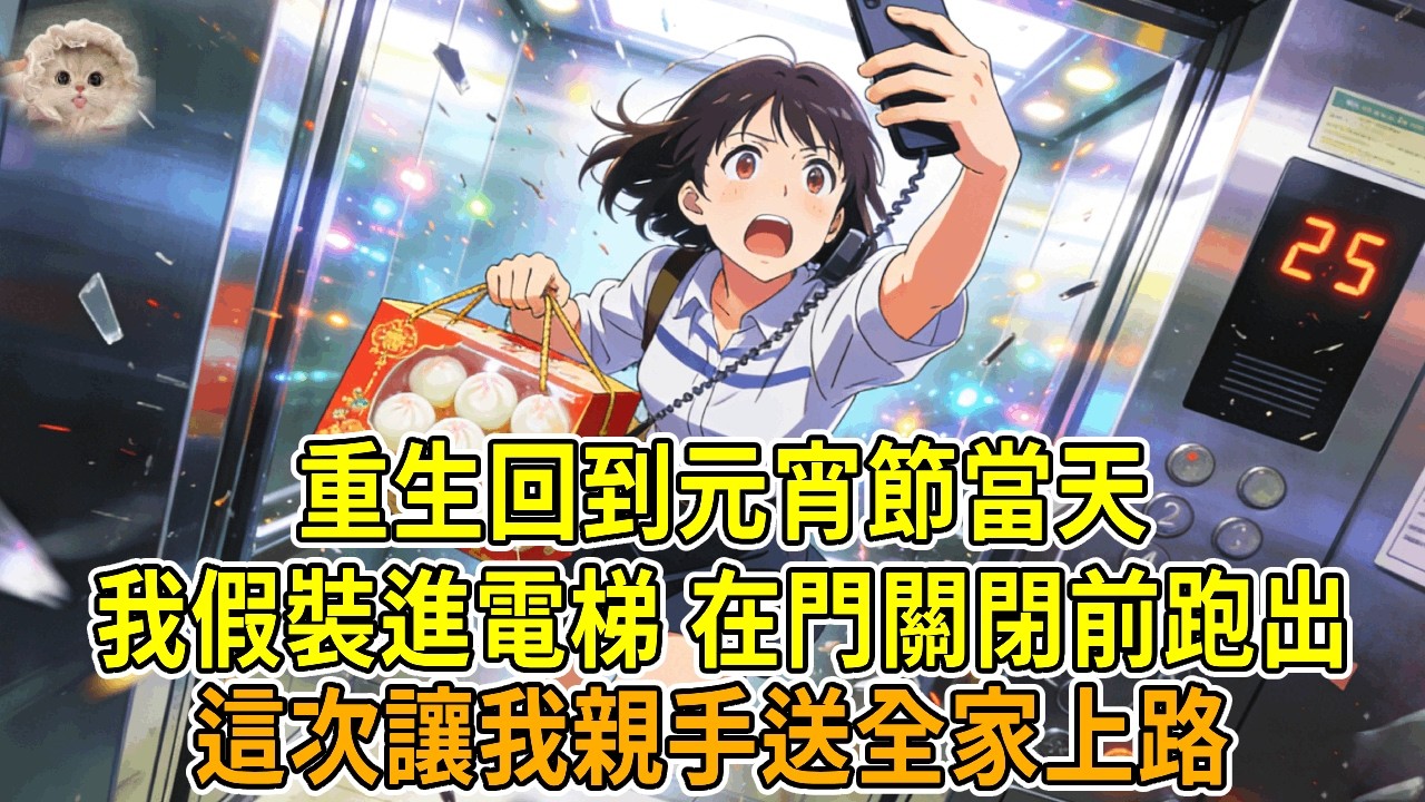 上一世元宵節，公司發湯圓禮盒，我帶著禮盒回家乘坐電梯，剛準備打電話報平安。下一秒電梯故障墜落。迷離間聽見公公婆婆大笑「摔成爛泥才好！」說我電梯墜落死了，還罵我懶惰不幹活。再睜眼，我回到元宵節當天。