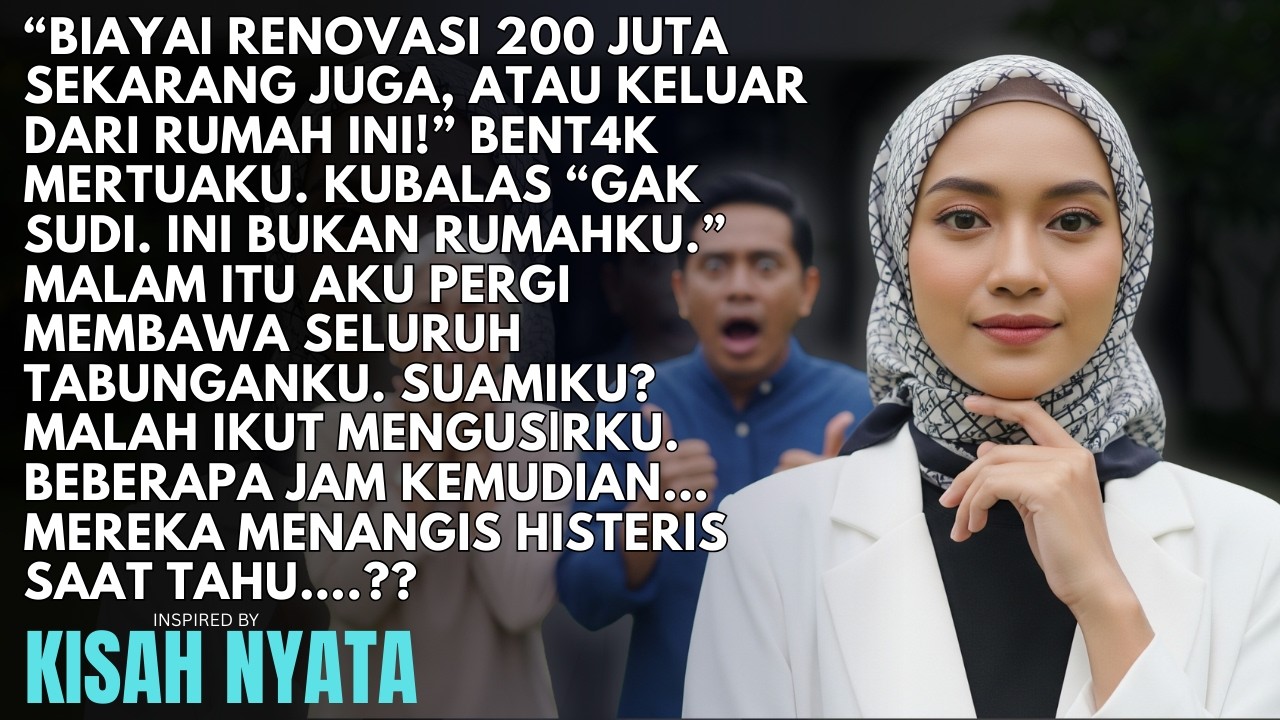 DIP4KSA BIAYAI RENOV 200 JUTA ATAU PERGI DARI RUMAH, AKU PILIH PERGI. KINI MEREKA MENYESAL!