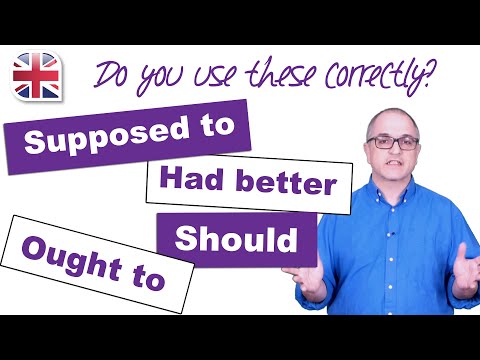 Should Ought To Supposed To Had Better Video Oxford Online English