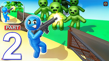 Zombie Apocalypse Save World - Gameplay Walkthrough Part 2 Stickman Zombie Survival (Android)