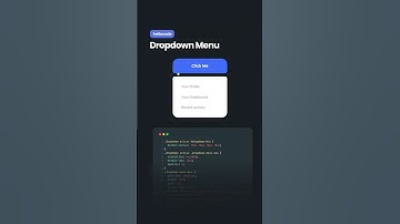 Dropdown menu with CSS & Javascript. Source code link in the comments 🔥