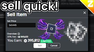 If You Have These FREE Items SELL THEM FOR FREE ROBUX! (Roblox)