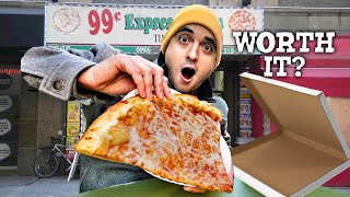 I Ate New York's CHEAPEST ($1.00) Pizza- 24 Hour Challenge!