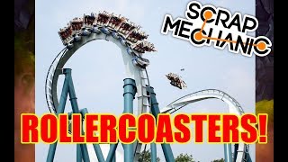 Scrap Mechanic: Building a RollerCoaster Challenge! + CocoaCoci