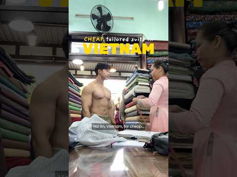 What it's like getting a tailored suit as a bodybuilder in Vietnam