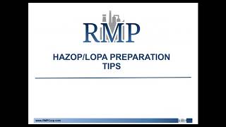 Preparing for a Successful HAZOP/LOPA