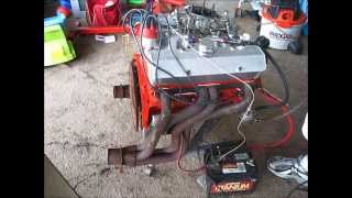 Chevy 350 test on engine stand