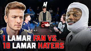 1 Lamar Jackson Fan vs 10 Lamar Jackson Haters!