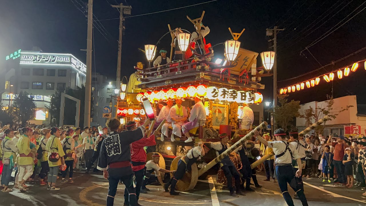 2023.8.5 潮来祇園祭禮　中日　七丁連合　JR潮来駅前　のの字廻し　茨城県潮来市