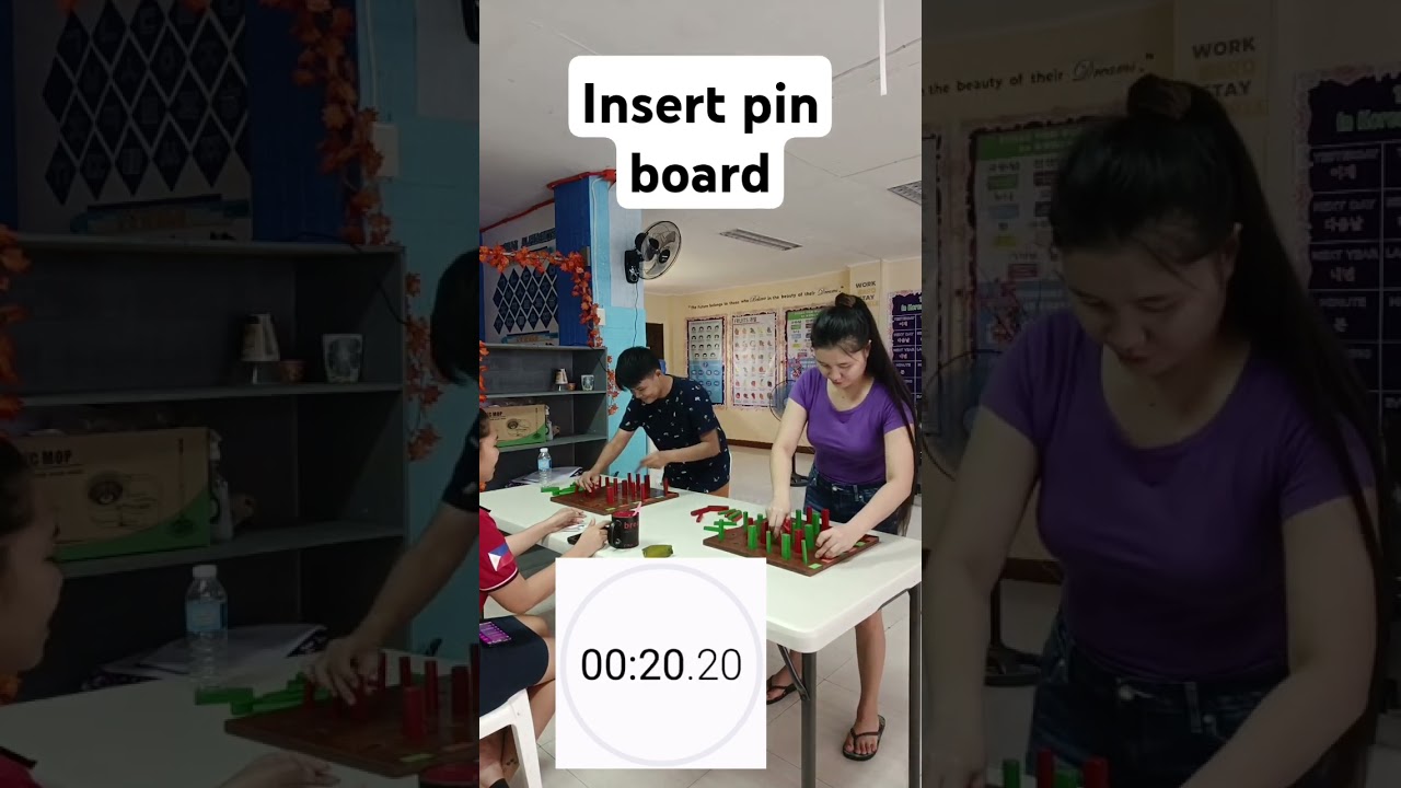 Practice insert pin board for skilltest with my student☺️.