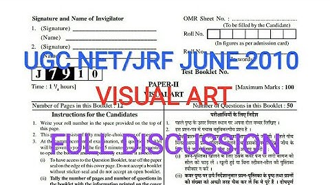 UGC NET/JRF visual art june 2010,,solved paper-2