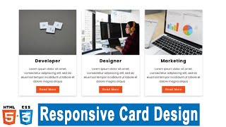HTML Responsive Card - CSS Grid Tutorial | Responsive Card HTML and CSS
