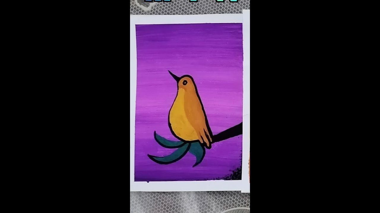 Easy mini poster color painting for beginners step by step tutorial