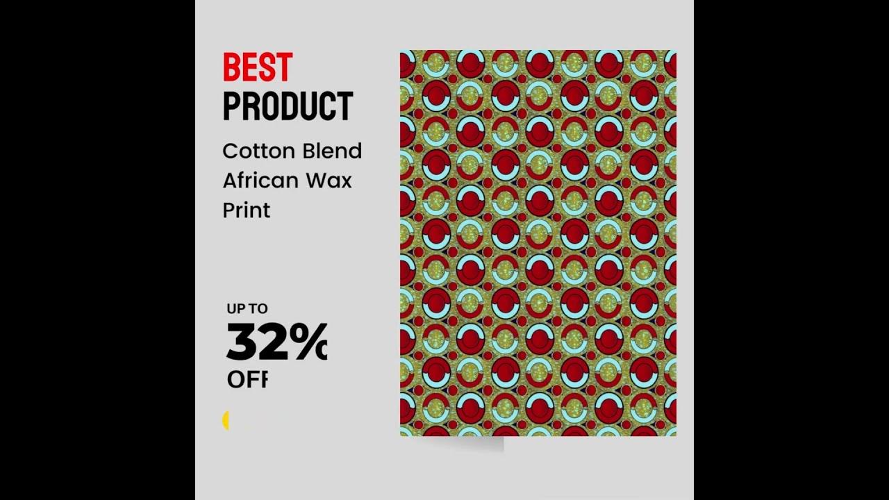 cotton blend african wax print fabric