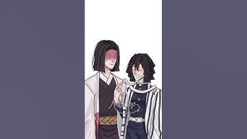 i hope im not too late to this trend 😭😭 i HAD to make this with Mitsuri and Obanai 😜