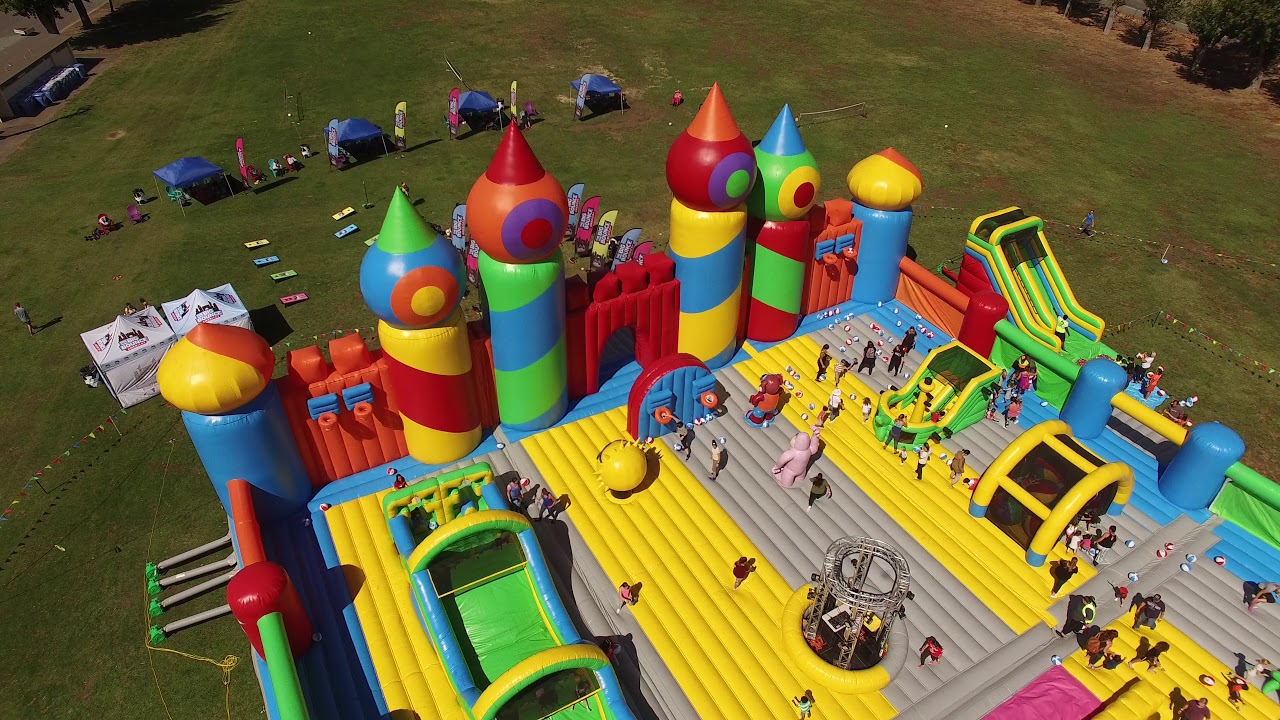 Worlds Largest Bouncy House -- Drone Video - YouTube