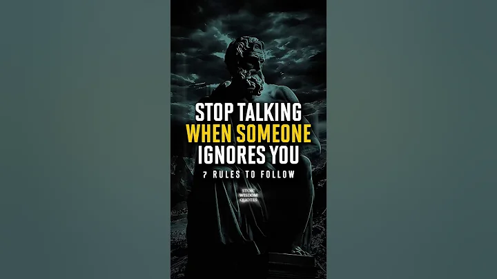 Stop Talking When Someone Ignores You | Stoic Self-Respect