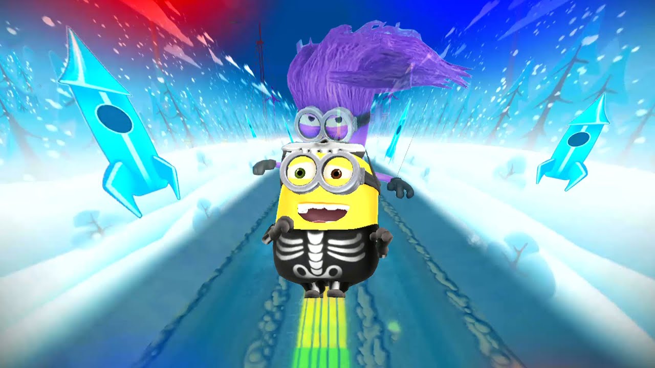 Minion rush Skeleton Bob minion on a Special Mission Ice Ice Rocket Stage 3 at The Arctic Base