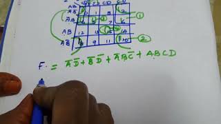 Unit -1        Four variable K-Map and implement using NAND gates - Problem