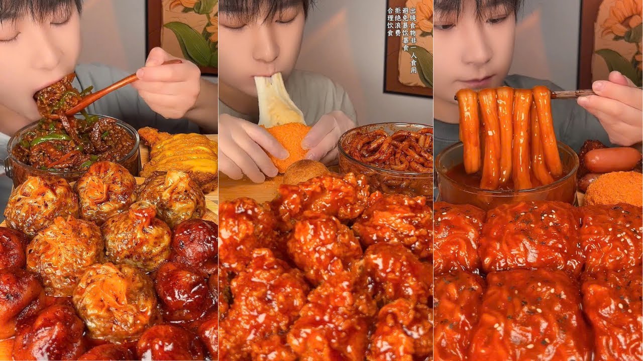 Cheese Balls, Saucy Noodles, Fried Chicken & Juicy Dumplings Mukbang ASMR