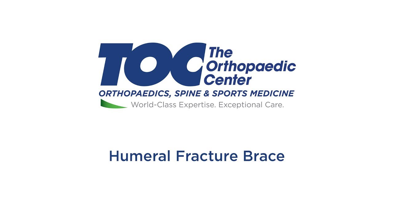 Humeral fracture brace - YouTube Humeral fracture brace - YouTube